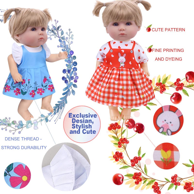 MLcnleS Alive Doll Clothes & Accessories - Baby Doll Dresses, 6 Sets for 12-13" in Inch Girl Dolls - Image 2